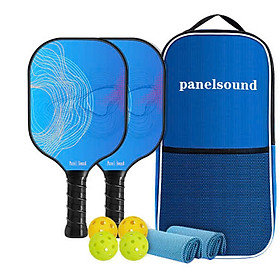 Vợt Pickleball Chơi Bóng Siêu Nhẹ Và Nhanh Chóng Kèm Túi Đựng 4 Quả Bóng {gồm 4 bóng 1 túi ( 2 vợt)