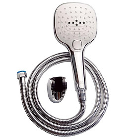 Mua Bộ tay dây sen cao cấp 5 chế độ chảy chất liệu nhựa ABS mạ Chrome Eurolife EL-122SH (Trắng bạc)