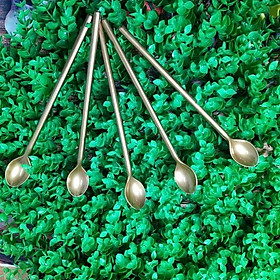 Mua Muỗng Nhựa Vàng Đồng - Combo 10 Muỗng cafe  cà phê sinh tố