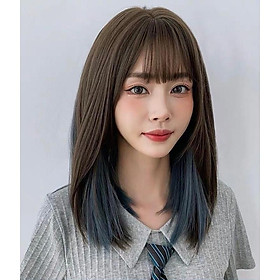 Tóc giả light xanh cúp- Tặng lưới chùm tóc