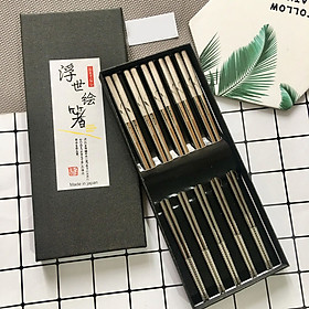 Mua Bộ 2 hộp đũa Nhật sang trọng  tinh tế  chống trơn trượt - Hàng nội địa Nhật