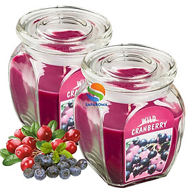 Mua Combo 2 hũ nến thơm tinh dầu Bolsius Wild Cranberry 305g - việt quất hoang dã  nến trang trí  thơm phòng  thư giãn  Hỗ trợ khử mùi