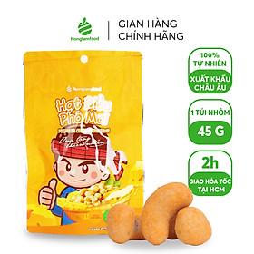 Hạt điều phủ vị phô mai, sầu riêng, tỏi ớt, wasabi túi 45g Nonglamfood | Đồ ăn vặt dinh dưỡng