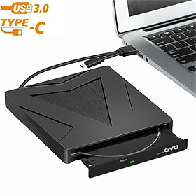 Computer Drive Burner USB 3.0 USB C Dual Ports DVD Rw Writer for Laptop
