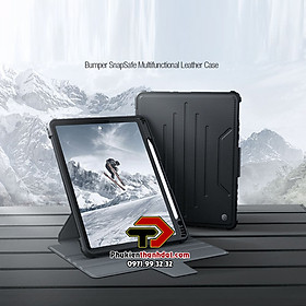 Bao da xoay 360 độ cho iPad Pro 11 2022 M2 chính hãng Nillkin Bumper SnapSafe có ngăn đựng bút - Hàng chính hãng
