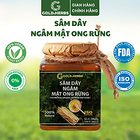 Sâm dây ngâm mật ong rừng GoldzHerbs, 100% mật ong nguyên chất – Hũ 300g/ Hộp 15 gói