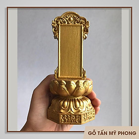 Mua Chạm khắc theo yêu cầu Bài vị thờ - Linh vị thờ Hương Linh gỗ tự nhiên - Màu nhũ vàng