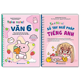 Sách - Take Note - Văn 6 + Take Note - Sổ Tay Ngữ Pháp Tiếng Anh - Bìa Hồng - Minh Thắng