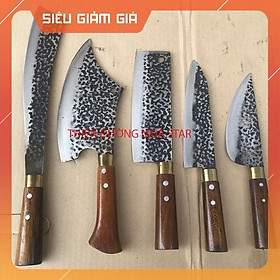 Mua Dao bộ dao nhà bếp cao cấp làm từ nhíp xe ô tô chống cong vênh sứt mẻ