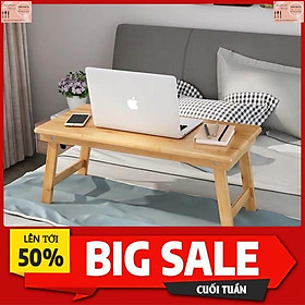 Mua Bàn học gấp gọn bằng gỗ mini  Bàn làm việc gấp gọn chân xếp chất liệu gỗ thông tự nhiên kích thước 45 x 65cm siêu chắc