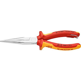 Kìm Đầu Nhọn Dài Cách Điện 1000v Có Khóa Móc Dây Knipex 26 16 200 T - Hàng Chính Hãng 100% từ Đức