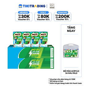 COMBO 2 Thùng 48 hộp sữa lúa mạch MILO ít đường 110ml (48x110ml)
