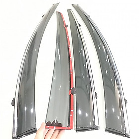 Bộ vè che mưa viền chỉ mạ crom dành cho xe Honda City 2015 - 2020