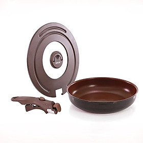 Mua Chảo chiên Miris cán rời 28cm/Cán/Nắp (Đen)