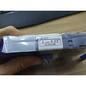 Mua Giấy in nhãn LB-211 khổ 6mm  máy in Brother P-Touch e110  e300 Chữ đen nền trắng