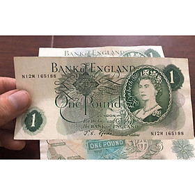 Tờ tiền cổ 1 Bảng Anh nữ hoàng Elizabeth II, sưu tầm