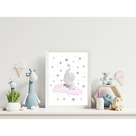 Tranh treo tường | Tranh cho bé-Elephant nursery decor 60 , tranh canvas giá rẻ