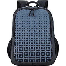 Balo Ronal BL87 In Tròn Wash (42 x 32 cm) - Đen Phối Xanh
