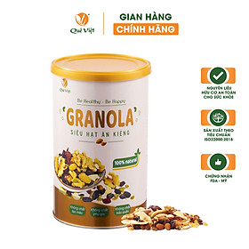 Granola siêu hạt ngũ cốc ăn kiêng Quê Việt, nguyên liệu hữu cơ – 1 hộp x 500g 