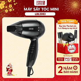 Máy sấy tóc mini Lebenlang LBL3083, chống xơ rối tóc bằng công nghệ ion 1200W, nhỏ gọn tiện lợi, tặng kèm túi đựng, bảo hành 2 năm - hàng chính hãng