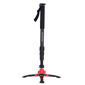 Gậy Chụp Ảnh Monopod Hợp Kim Nhôm Andoer Kèm Ốc Vặn Đế Máy Ảnh Cho Máy DSLR (Ốc 3/8inch) (4 Đoạn) (Tối Đa 5kg) - Đen