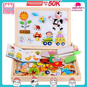 Mua Bộ Ghép Hình Bằng Gỗ Nam Châm Cho Bé - Đồ Chơi Phát Triển Trí Tuệ - Tư Duy Sáng Tạo - Chất Liệu An Toàn