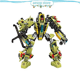 Hộp 6 bộ đồ chơi lắp ráp Robot biến hình - Biệt đội quân sự Qman 41108 (777 mảnh ghép)