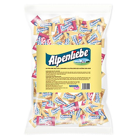 Kẹo Alpenliebe Hương Hỗn Hợp Dâu Kem & Caramen (Gói 1Kg)