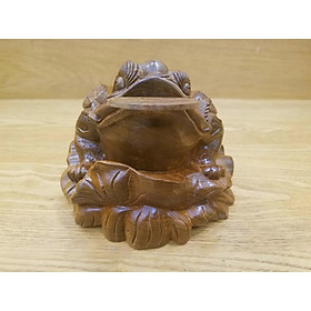 Cóc phong thủy gỗ bách xanh 20cm