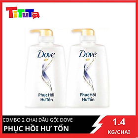 COMBO 2 Chai dầu gội Dove Hư tổn 1400g x2