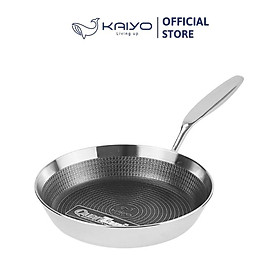 Mua Chảo inox chống dính hoa văn nổi thân đáy liền 3 lớp tri-ply Kaiyo  size 20cm