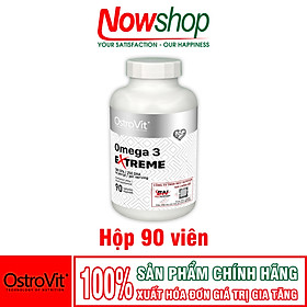 Viên Dầu Cá Cô Đặc Omega 3 Extreme OstroVit Hàm Lượng Cao Hỗ Trợ Tim Mạch Tăng Trí Nhớ Giúp Sáng Mắt 90 Viên Nhập Khẩu Ba Lan Chính Hãng