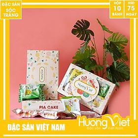 Combo Bánh pía kim sa Tân Huê Viên 10 bánh 10 vị khác nhau, bánh pía Sóc Trăng mini, đồ ăn vặt Sài Gòn 