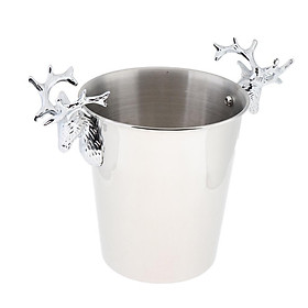 3L Stainless Steel Ice Bucket for Bar Home Wine Ice Cube Silver