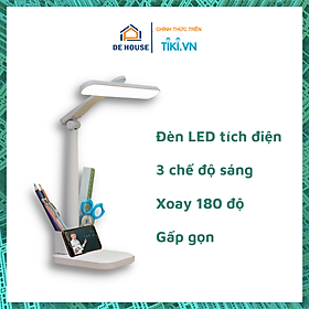 Mua Đèn Bàn Học LED USB Di Động Cao Cấp Gập 3 Góc – Đèn Bàn Làm Việc Tích Điện Chống Cận 03 Chế Độ Ánh Sáng Vàng Bảo Vệ Mắt