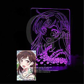 Mua Đèn Ngủ Anime LED 3D Kanojo Okarishimasu Chizuru Ichinose Type 02 AKOS0102 16 màu tùy chỉnh Compashop