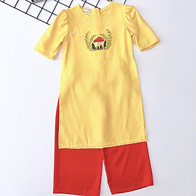 Áo dài cách tân bé gái hình cây nấm CT24