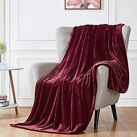 Mua Mền lông cừu đỏ đô  nâu cao cấp A - 1m6x2m
