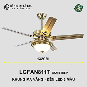 Mua Quạt Trần Tân Cổ Điển Lê Gia LGFAN811G | Quạt Trần Trang Trí