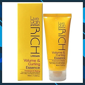 Kem dưỡng tạo kiểu tóc uốn xoăn Livegain Rich Volume & Curling Essence 160ml