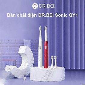 Bàn Chải Điện DR.BEI Sonic GY1 Động Cơ GMsoft | Làm Sạch Sâu | Rung 3 Chế Độ | Pin 30 ngày - Hàng Chính Hãng