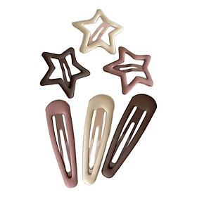6 Pieces Metal Snap Hair Clips Hairpins Elegant Hair Barrettes for Leisure Casual