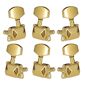 6Pcs Enclosed Guitar Tuning Pegs Machine Heads for Folk Acoustic Guitars Accs