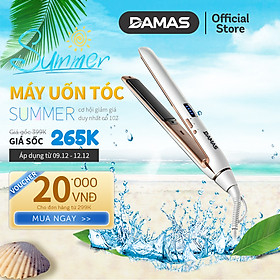 Máy Uốn Tóc, Máy Ép Tóc, Duỗi Tóc Đa Năng Kiểu Hàn Quốc DAMAS DH6120 - Thiết kế với 4 mức nhiệt tùy chỉnh phù hợp với nhiều loại tóc khác nhau giúp duỗi thẳng, làm xoăn tóc chuẩn Salon ngay tại nhà mà không cần phải ra cửa tiệm - Hàng Chính Hãng