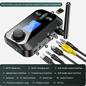 Mua Bộ Thu Phát Âm Thanh 6 trong 1 Bluetooth 5.1 Cổng Kết Nối Optical/Coaxial/AUX/RCA có Hỗ Trợ Thẻ TF Màn Hình Hiển Thị LCD. C41 Bluetooth 5.0 Audio Transmitter Receiver Stereo Optical Coaxial AUX 3.5mm Jack RCA Wireless Adapter TV PC Car Speaker