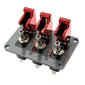 2xRacing Car Boat RV 12V 20A Ignition Engine 3 Gang Rocker Toggle Switch Panel