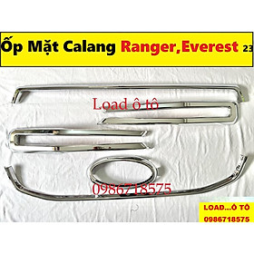 Ốp Mặt Calang Xe Ford Ranger, Everest 2022-23 Mẫu Mới Nhựa ABS Mạ Crom Cao Cấp