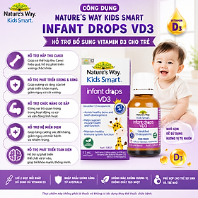 Nature's Way Kids Smart Infant Drops VD3 - Hỗ trợ bổ sung Vitamin D3 cho trẻ - Hộp 13ml