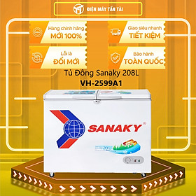 Tủ Đông Dàn Đồng Sanaky VH-2599A1 1 Ngăn 2 Cánh (250L) - Hàng Chính Hãng