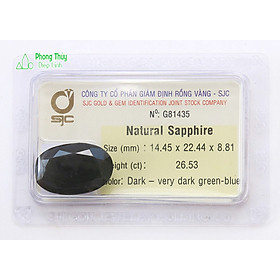 Mua Natural Sapphire - Đá Sapphire mài giác xanh lá đậm tự nhiên kiểm định - Diệp Linh